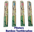 Piksters Bamboo Handle Toothbrushes Soft Bristle Individually Wrapped Adult Toothbrushes